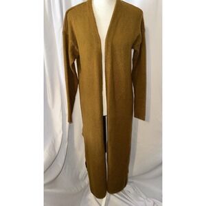 Ann Taylor Loft Sweater Cardigan Womens Size XS Duster Open Front High Side Slit